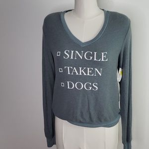 NWT Wildfox V Neck Swestshirt Size Small